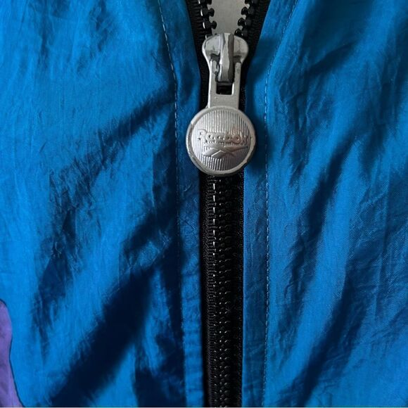 VTG Reebok Track Suit Women Med 90s Blue Purple Black Colorblock Y2K Black Pants - Picture 9 of 11